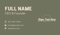 Hipster Brand Wordmark Business Card Image Preview