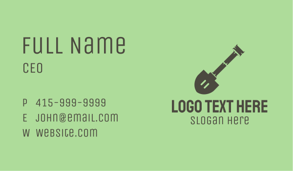 Landscape Shovel  Business Card Design