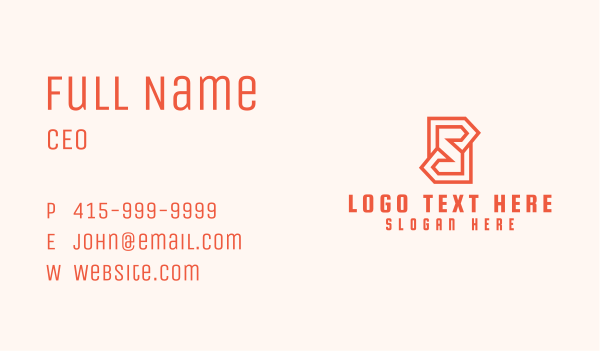 Logistics Letter S Business Card Design Image Preview