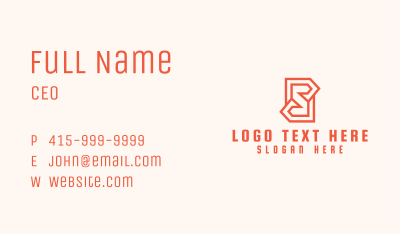 Logistics Letter S Business Card Image Preview