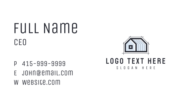 House Blueprint Architect Business Card Design Image Preview