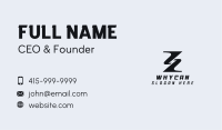 Racing Motorsport Letter Z Business Card Image Preview