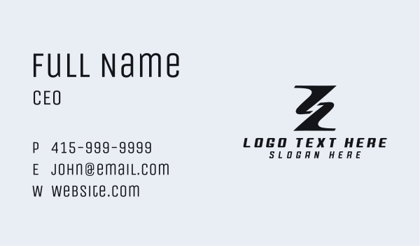 Racing Motorsport Letter Z Business Card Design Image Preview