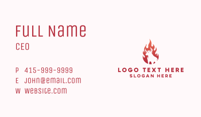 Flaming Bull BBQ Business Card Image Preview