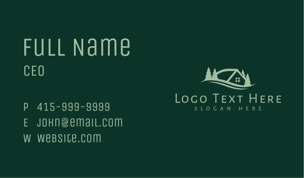 House Roofing Tree Business Card Design Image Preview