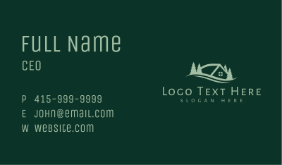 House Roofing Tree Business Card Image Preview