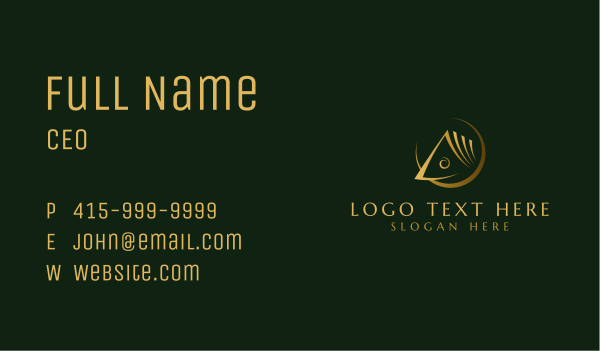 Gold Real Estate Business Card Design Image Preview