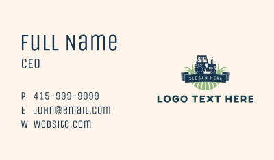 Tractor Field Agriculture Business Card Image Preview