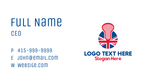 United Kingdom Lacrosse Business Card Design Image Preview