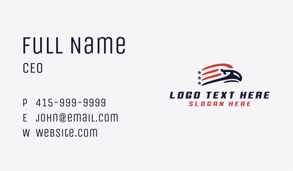 American Bald Eagle Business Card Design Image Preview