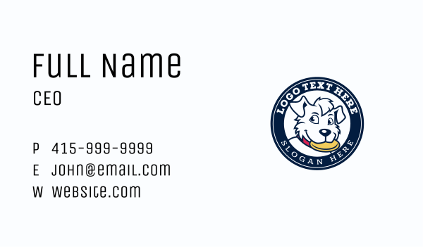Animal Dog Frisbee Business Card Design Image Preview
