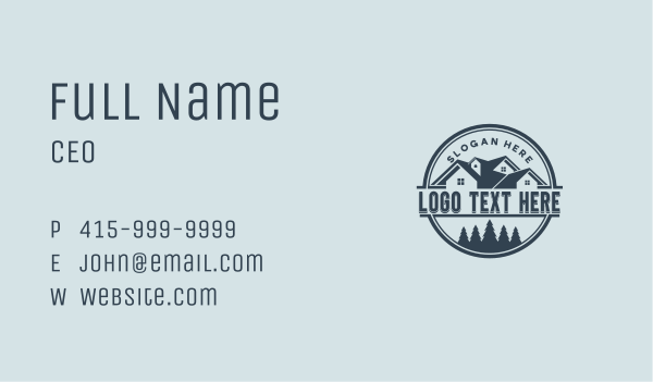 Forest Property Roof Business Card Design Image Preview
