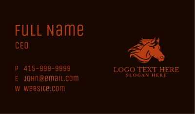Equestrian Stallion Head Business Card Image Preview