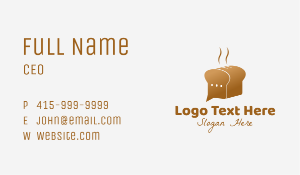 Bread Delivery Chat Business Card Design Image Preview