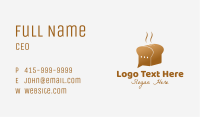 Bread Delivery Chat Business Card Image Preview