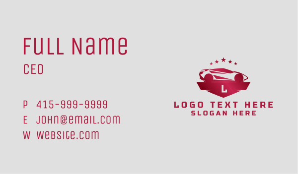 Red Sports Car Vehicle Business Card Design Image Preview