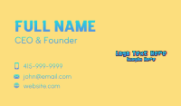 Fun Cartoon Gradient Wordmark Business Card Image Preview