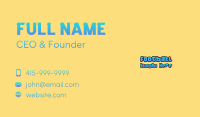 Fun Cartoon Gradient Wordmark Business Card Image Preview