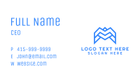 Blue Aviation Letter M Business Card Image Preview