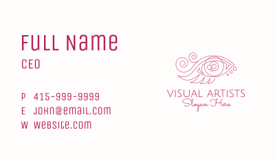 Feminine Eyes Line Art  Business Card Image Preview