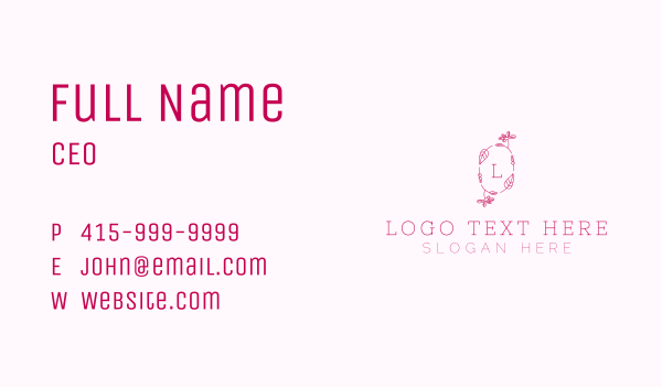 Nature Flower Letter Business Card Design Image Preview