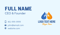 Water Fire Element Business Card Design