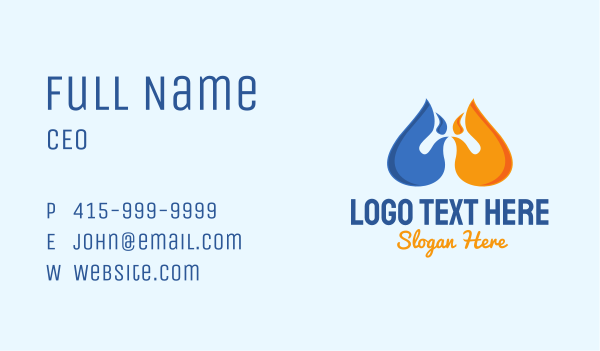 Water Fire Element Business Card Design Image Preview