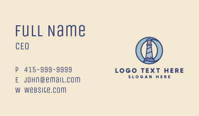 Lighthouse Bay Letter O Business Card Image Preview