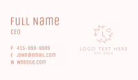 Floral Sketch Letter Business Card Image Preview