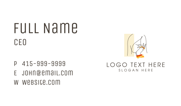 Elegant Woman Jewelry  Business Card Design Image Preview