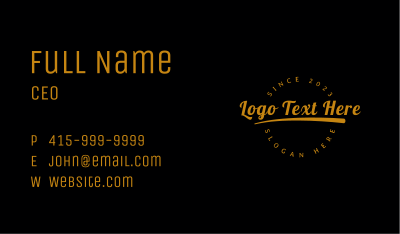 Apparel Brand Wordmark Business Card Image Preview