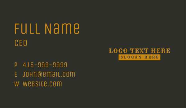 Punk Brand Wordmark Business Card Design Image Preview