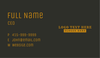 Punk Brand Wordmark Business Card Image Preview