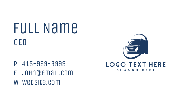 Trailer Truck Movers Business Card Design Image Preview