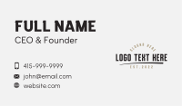 Retro Sports Wordmark Business Card Design