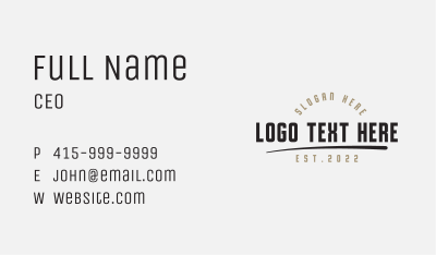 Retro Sports Wordmark Business Card Image Preview