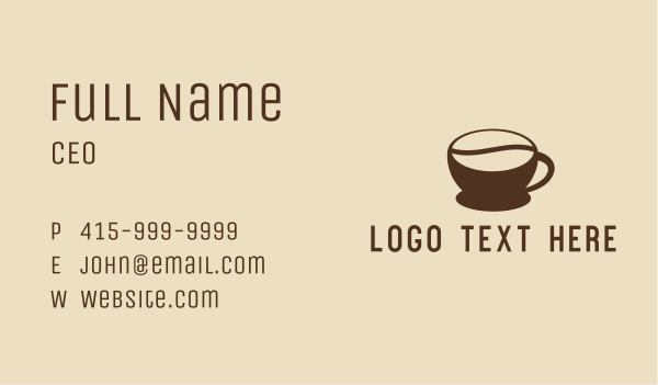 Coffee Bean Beverage  Business Card Design Image Preview