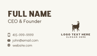 Animal Zoo Llama Business Card Preview