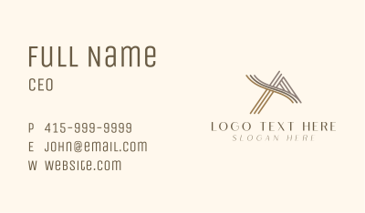 Professional Corporation Letter A Business Card Image Preview