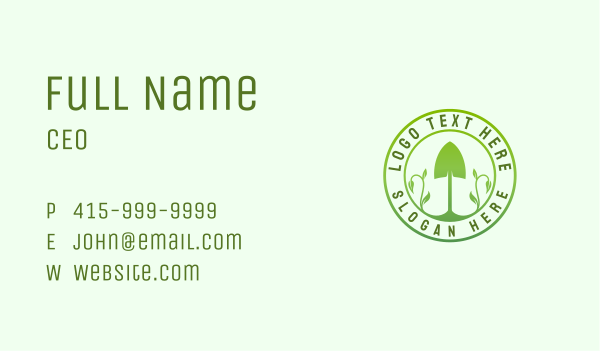  Plant Shovel Gardening Business Card Design Image Preview