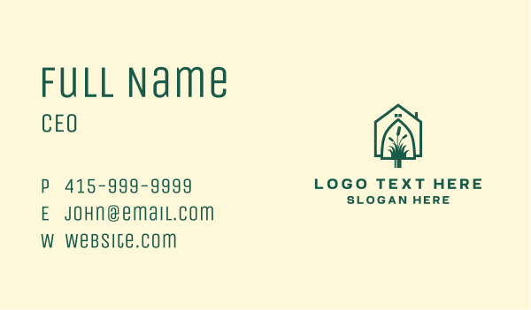 Shovel Home Landscape Business Card Design Image Preview