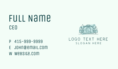 Forest Tree Camera Letter Business Card Image Preview