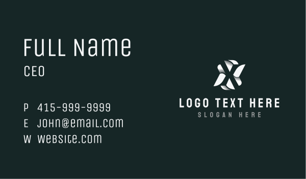 Creative Agency Studio Letter X Business Card Design Image Preview