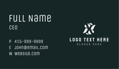 Creative Agency Studio Letter X Business Card Image Preview