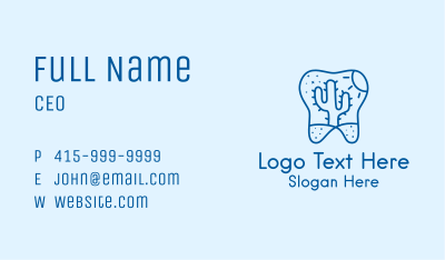 Desert Cactus Tooth  Business Card Image Preview