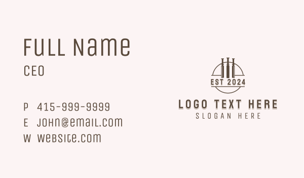 Chisel Carpentry Business Card Design Image Preview