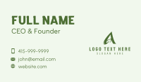 Gardening Vine Letter A  Business Card Image Preview