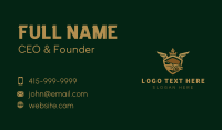 Golden Luxury Car Shield Business Card Preview