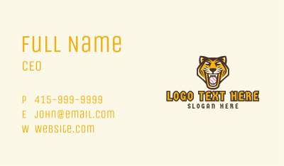 Tiger Baseball Team Business Card Image Preview