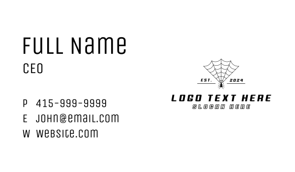 Spider Web Insect Business Card Design Image Preview